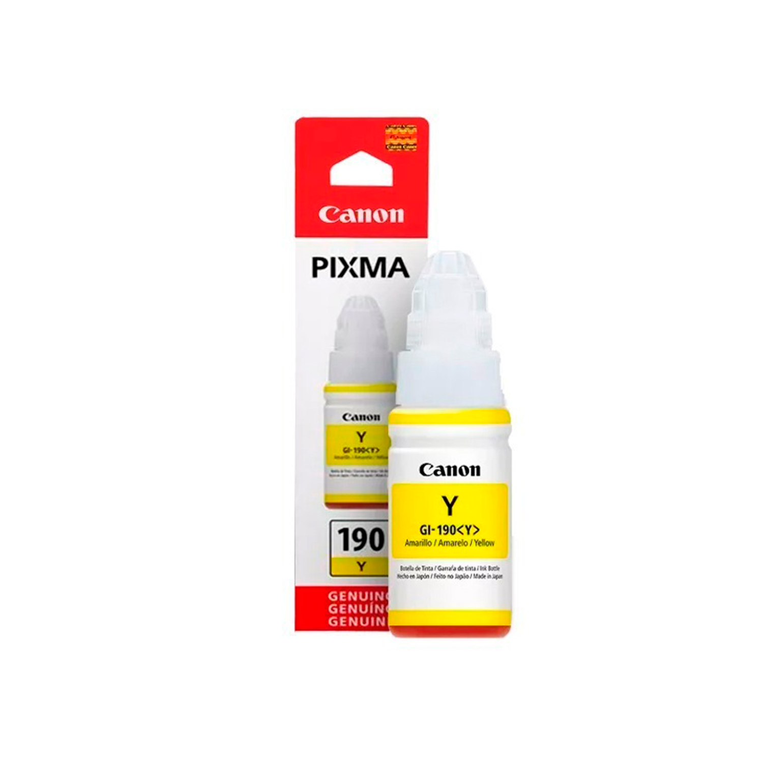 Tinta de impresora Canon PIXMA GI-190 Amarillo 70 ML