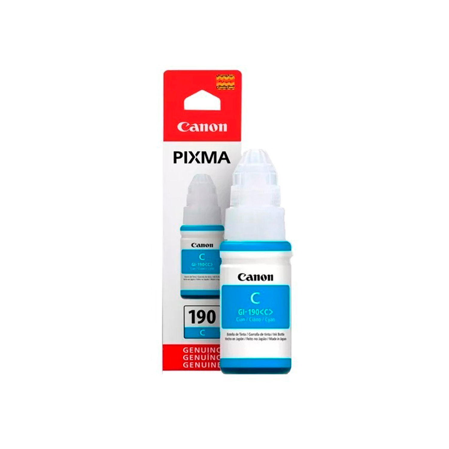 Tinta de impresora Canon PIXMA GI-190 Cyan 70 ML