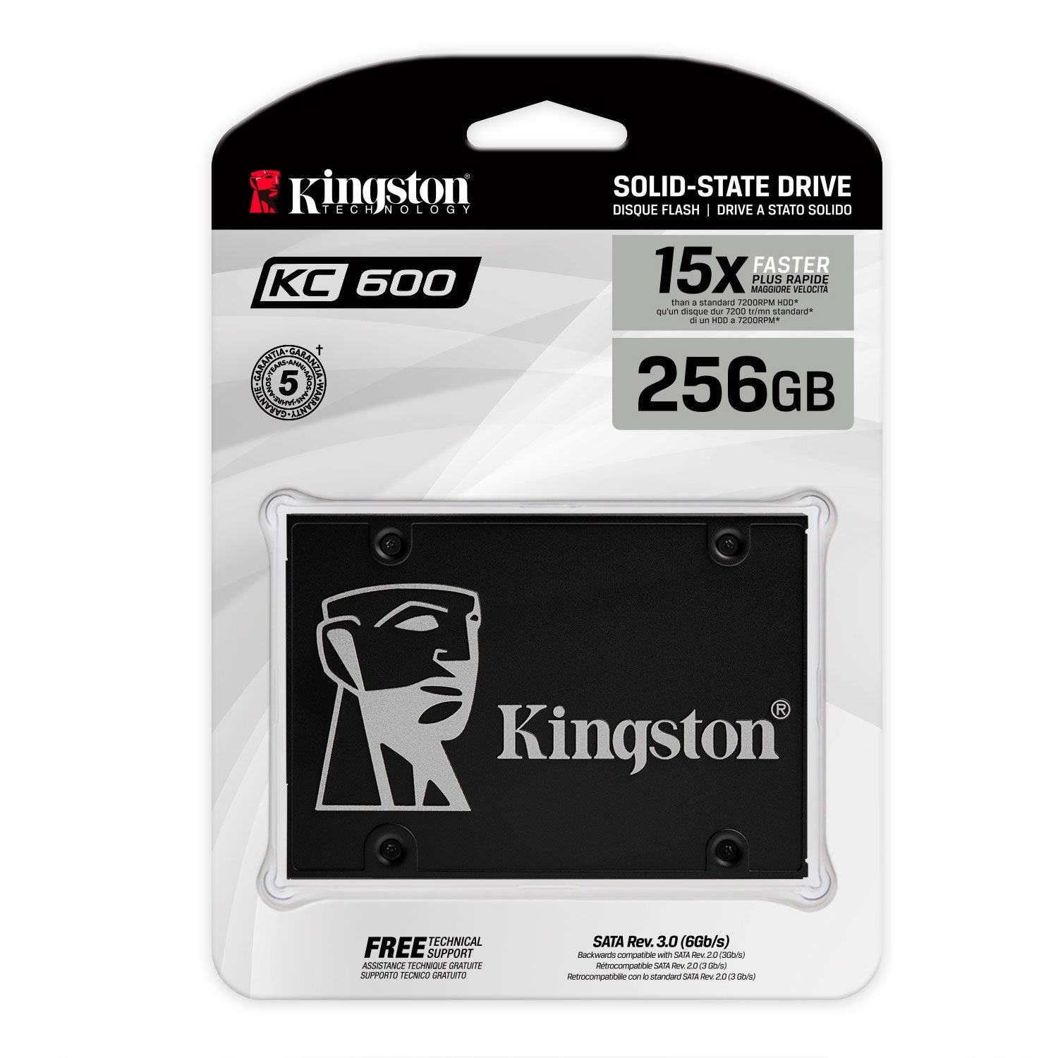 Disco SSD 256GB Kingston KC600 2.5" Encriptada SKC600/256G | Lifemax