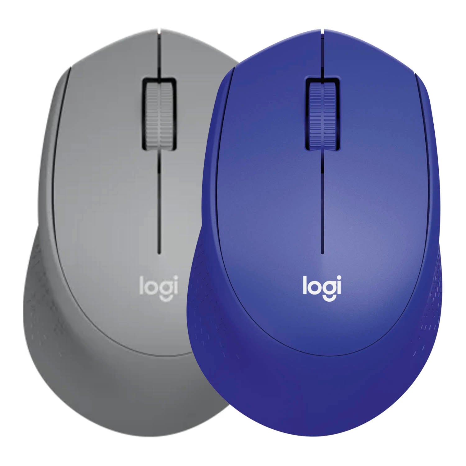 Mouse gris y azul logitech chile LifeMax