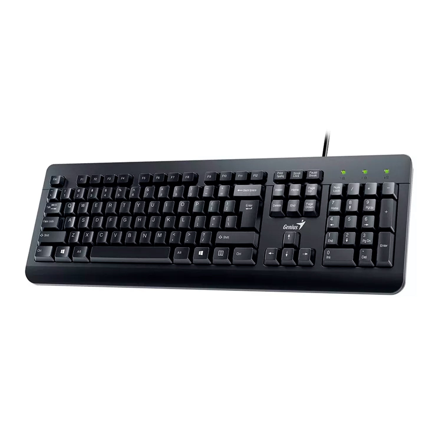 Kit Teclado y Mouse Genius KM-160 USB Ergonomico Antiderrame Sensor Optico 1000dpi Español