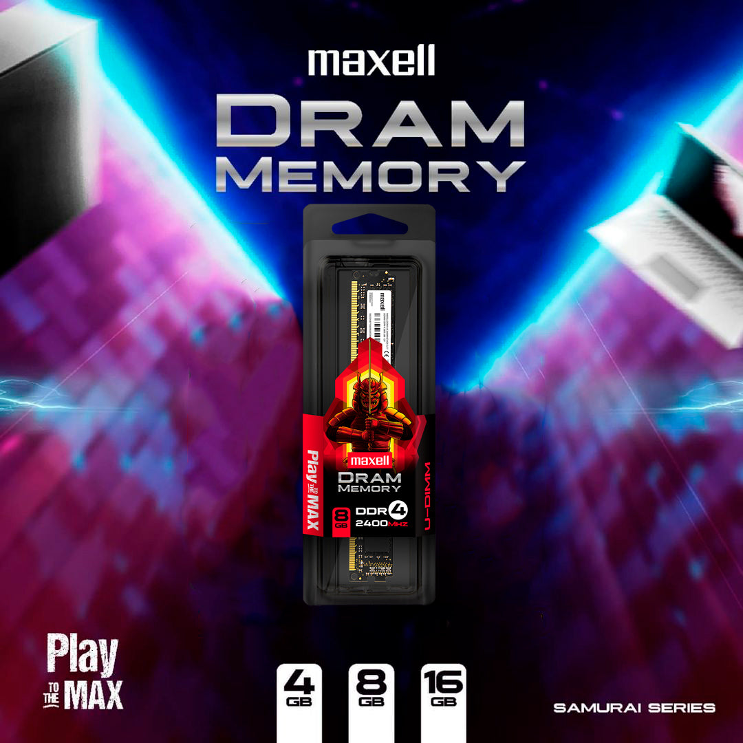 Memoria Ram 8GB Maxell PC Gamers DDR4 2400MHz U-DIMM  1.20 V [ 348522 ]