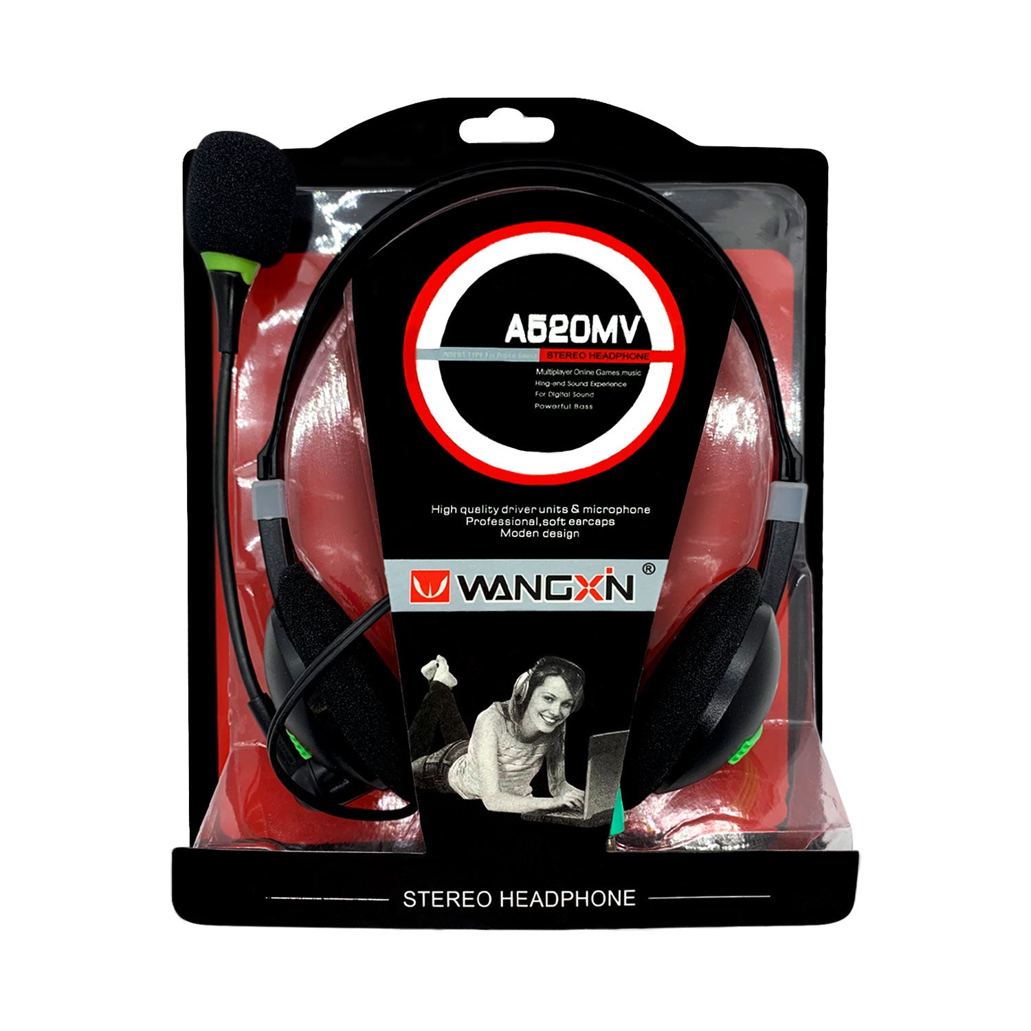 Audífonos Pc + Micrófono Mod A520MV Stereo Headphone