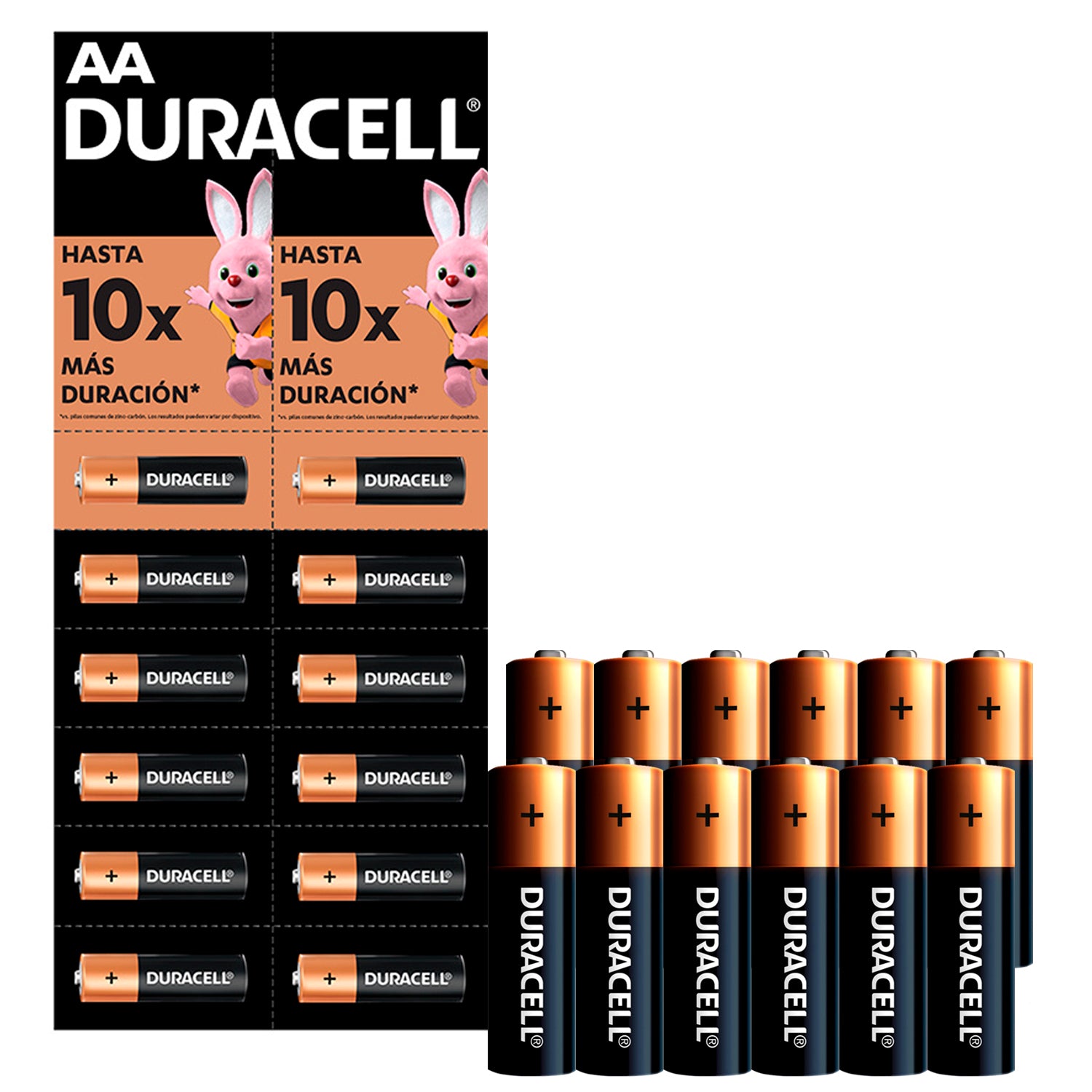 Pilas AA LR6 x12 1.5V Alcalina Cilindrica Duracell Prepicada Maxima Durabilidad Dura Mas Mucho Mas