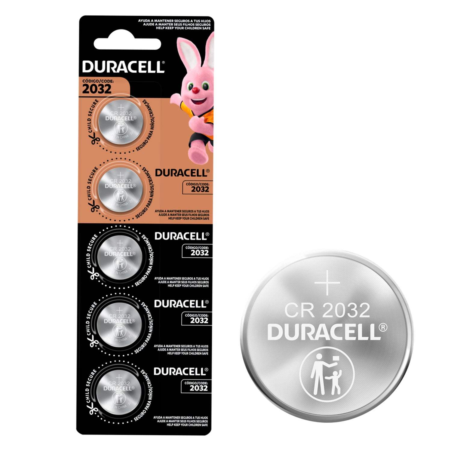 Pilas Boton CR 2032 x5 Duracell de Litio 3v Maxima Durabilidad y Potencia Dura Mas Mucho Mas