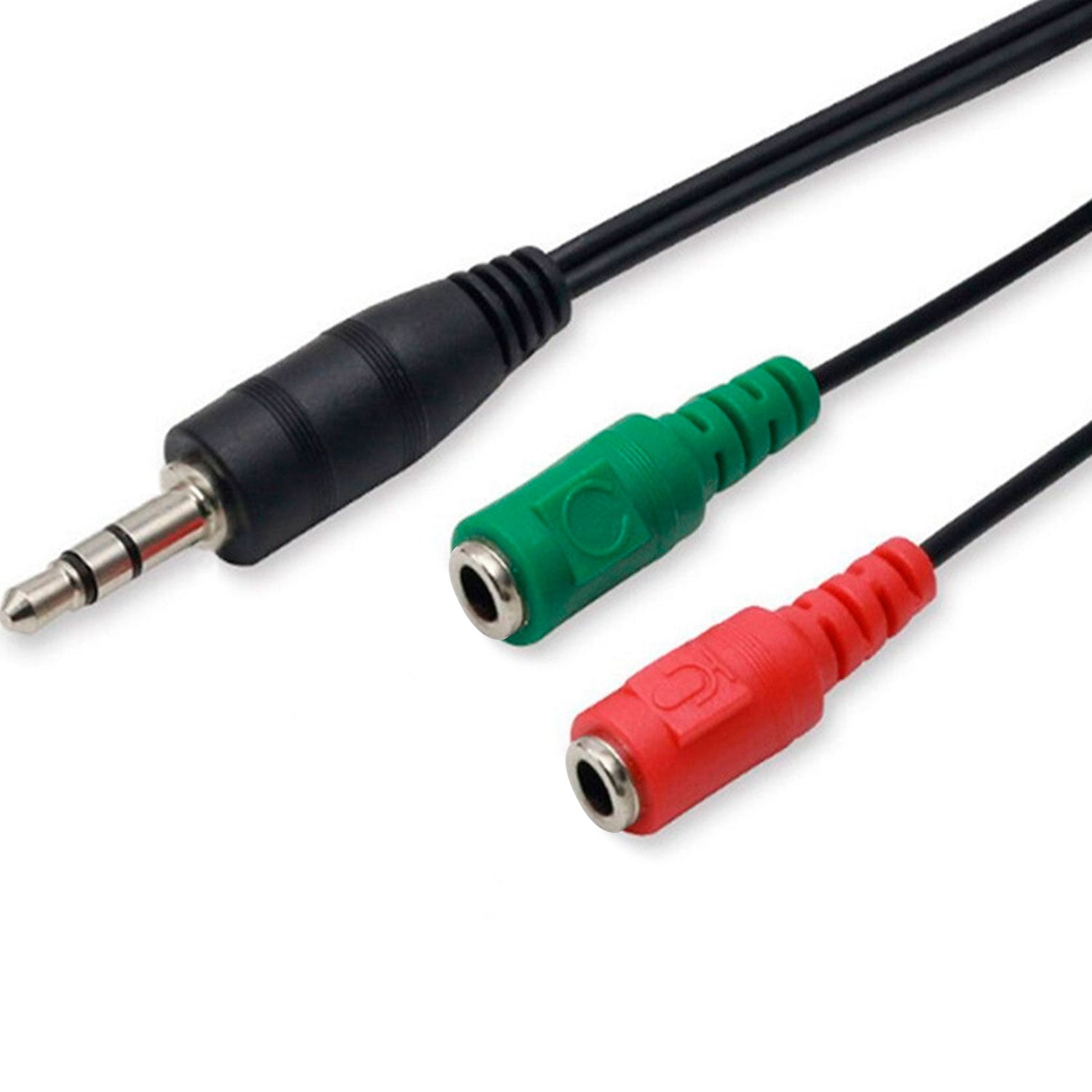 Cable Adaptador Audio Auxiliar 3.5mm Macho a 2 Hembra