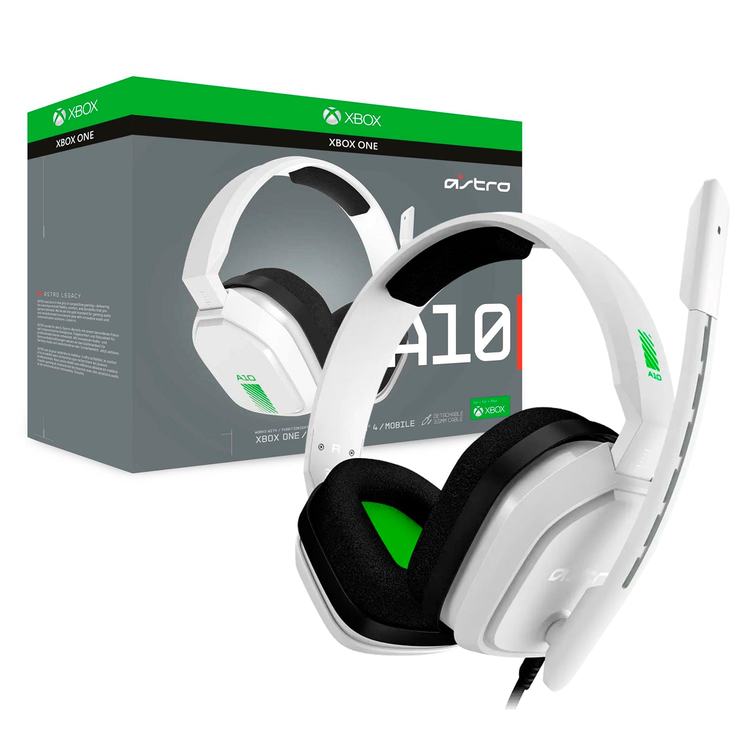 Audifono Gamer Logitech Astro A10 Jack 3,5mm Xbox One / PC Ultra Flexible Microfono Unidireccional