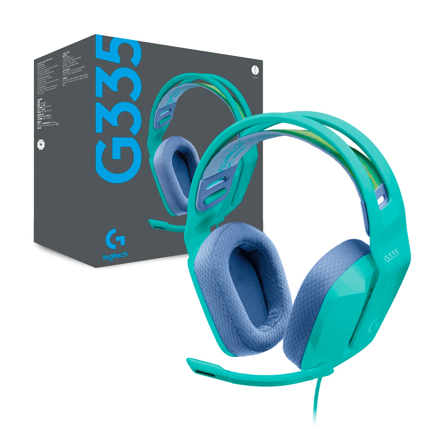 Audifonos Gamer Logitech G335 Jack 3,5mm PC / Xbox /PlayStation /Nintendo Switch Microfono Cardioide