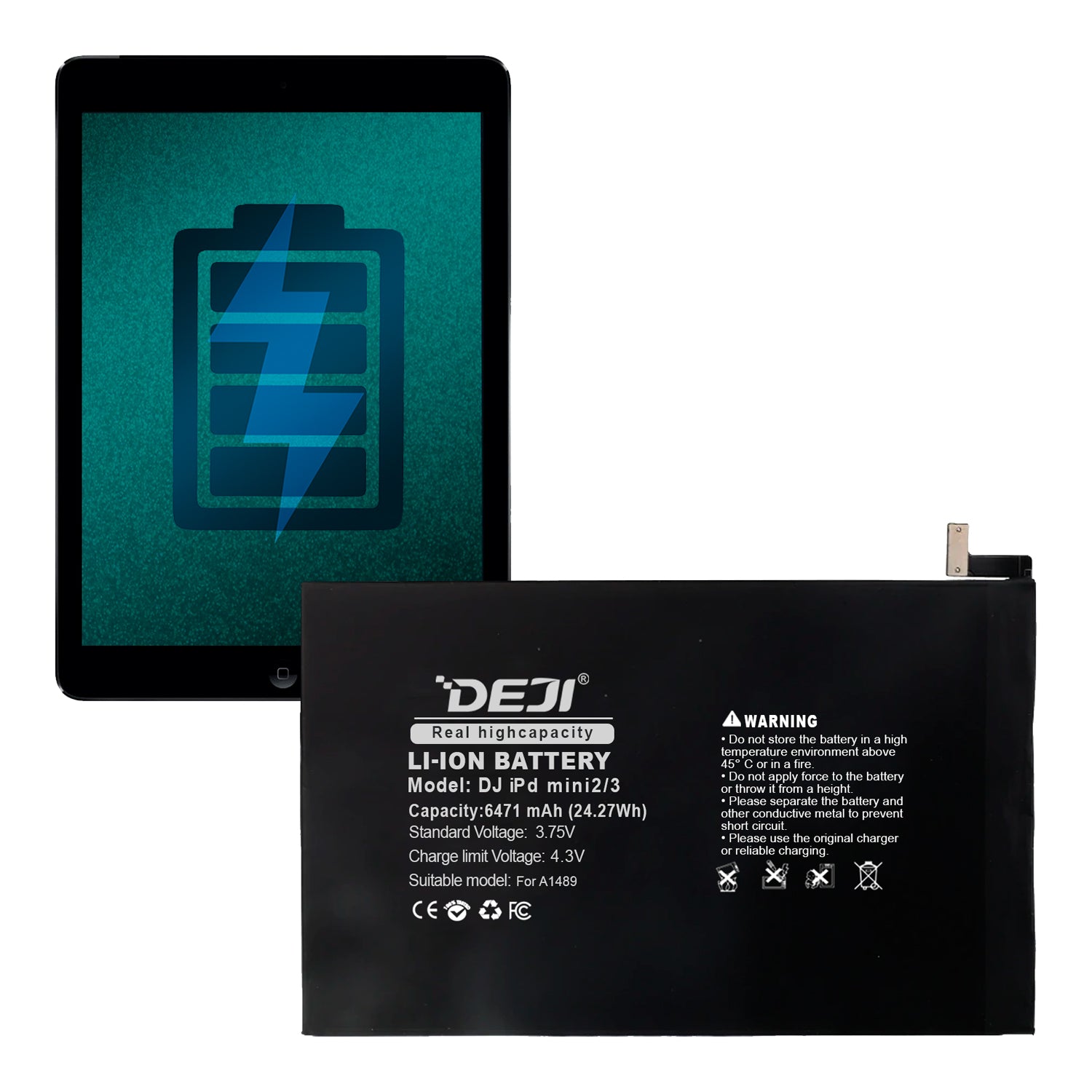 Bateria para iPad Mini 2 / Mini 3 DEJI IC Original Capacidad 6471mAh Maxima Duracion