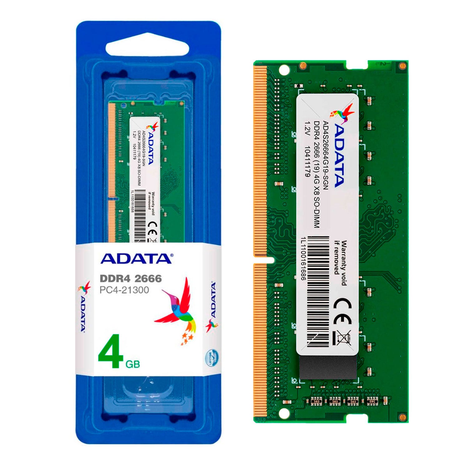 Memoria Ram Notebook DDR4 4GB 2666 Adata [AD4S26664G19-SGN] | Lifemax