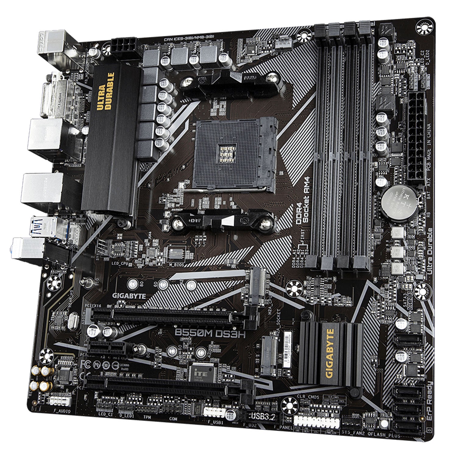 Placa Madre Gigabyte B550M DS3H AC M.2 RGB Fusion 2.0 Socket AM4 microATX [ B550MDS3HAC ]