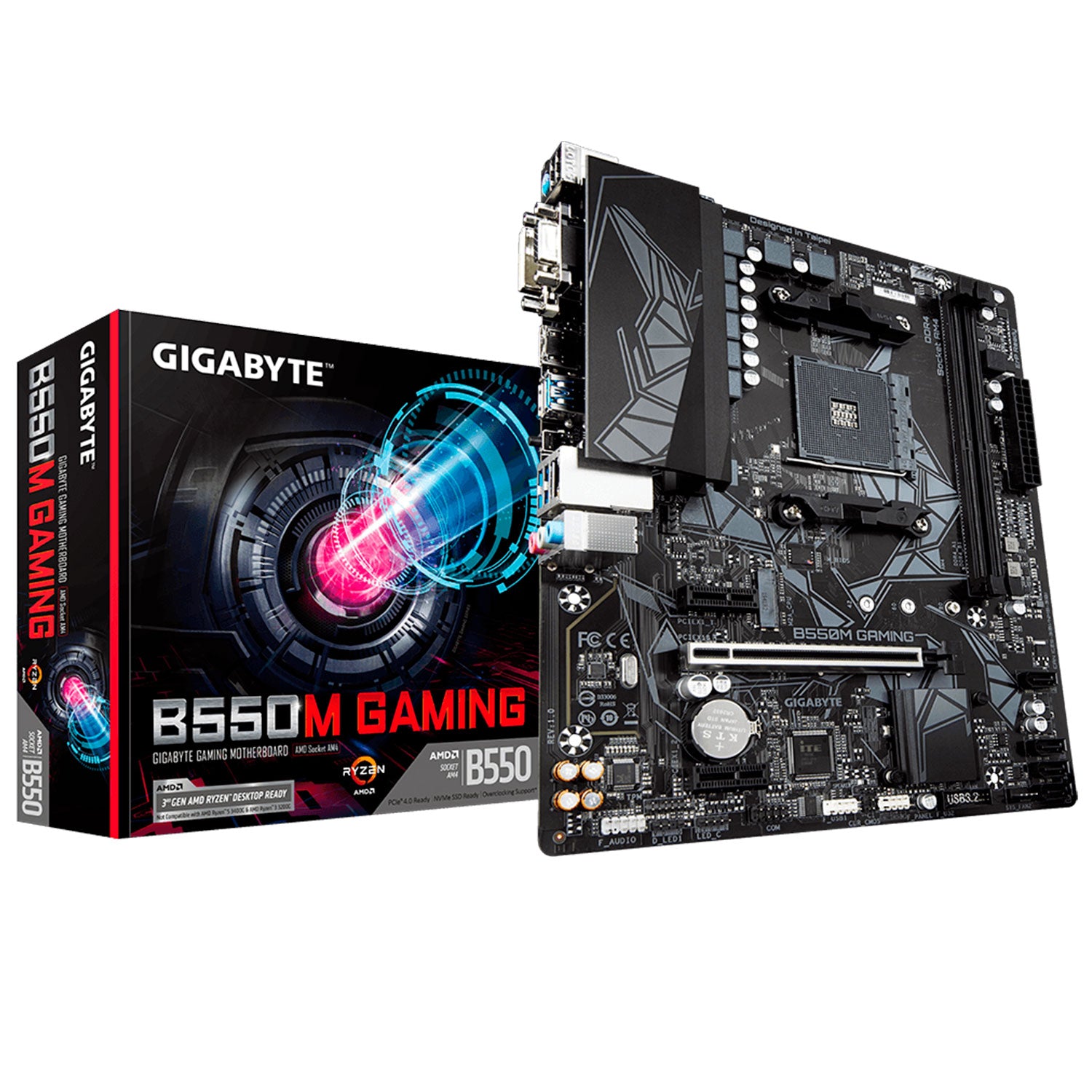 Placa Madre Gigabytes B550M Gaming AMD Socket AM4 Micro ATX RGB Fusion Pcle 4.0 M.2 [ B550MGAMING ]