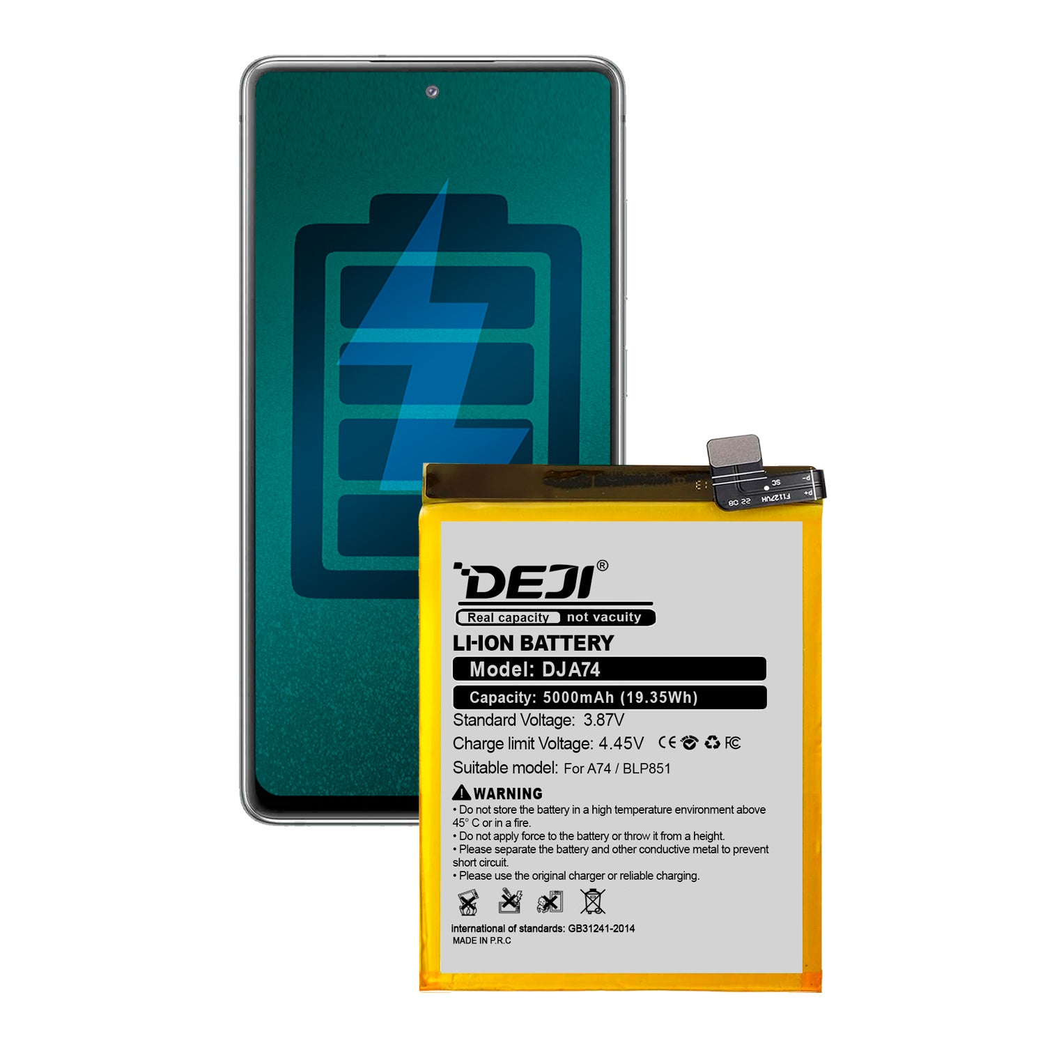 Bateria para Oppo Reno 6 Lite /A74 4G/ F19 /A95 2020/A95 4G DEJI IC Original 5000mAh Maxima Duracion