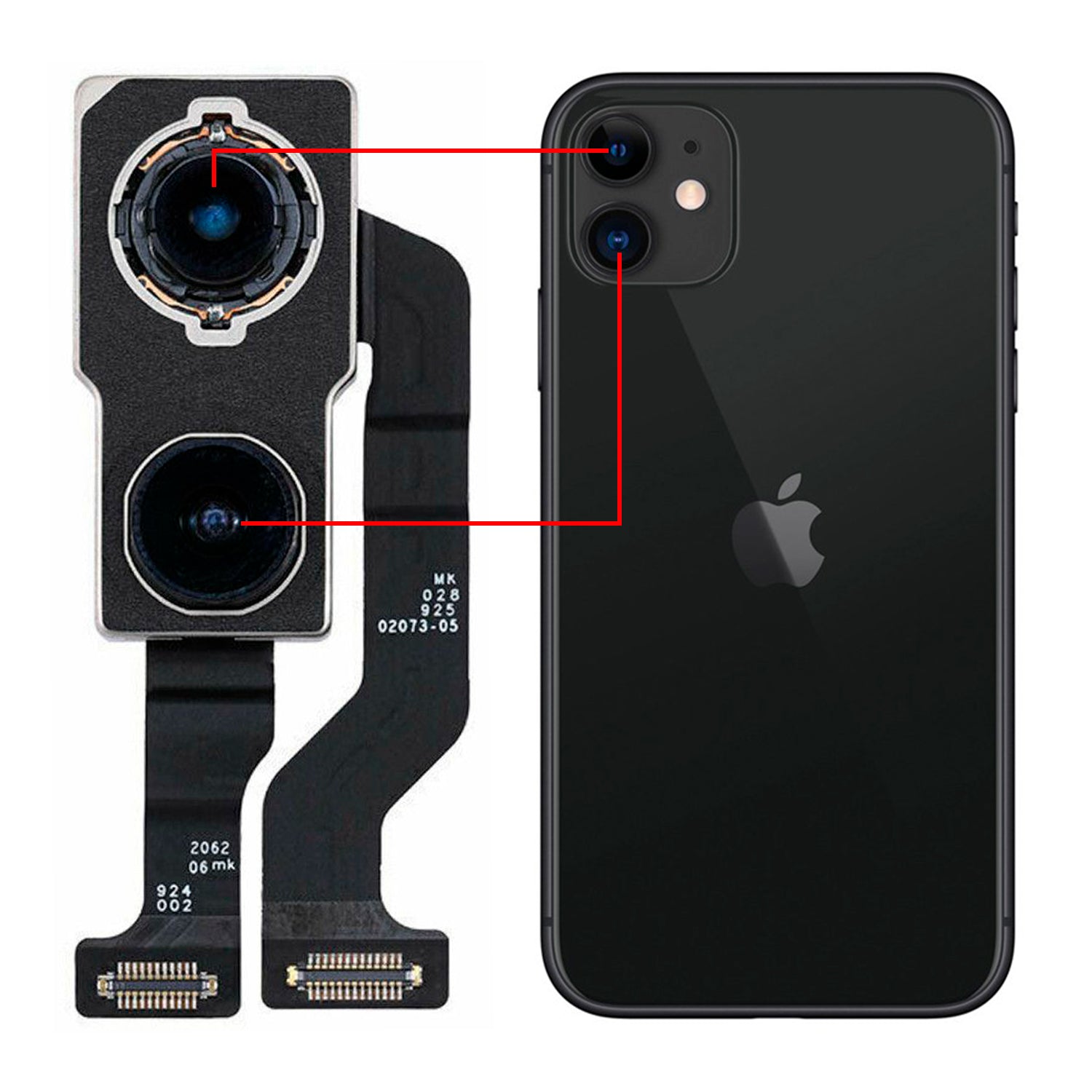 Camara Trasera Compatible con Iphone 11 Calidad Original