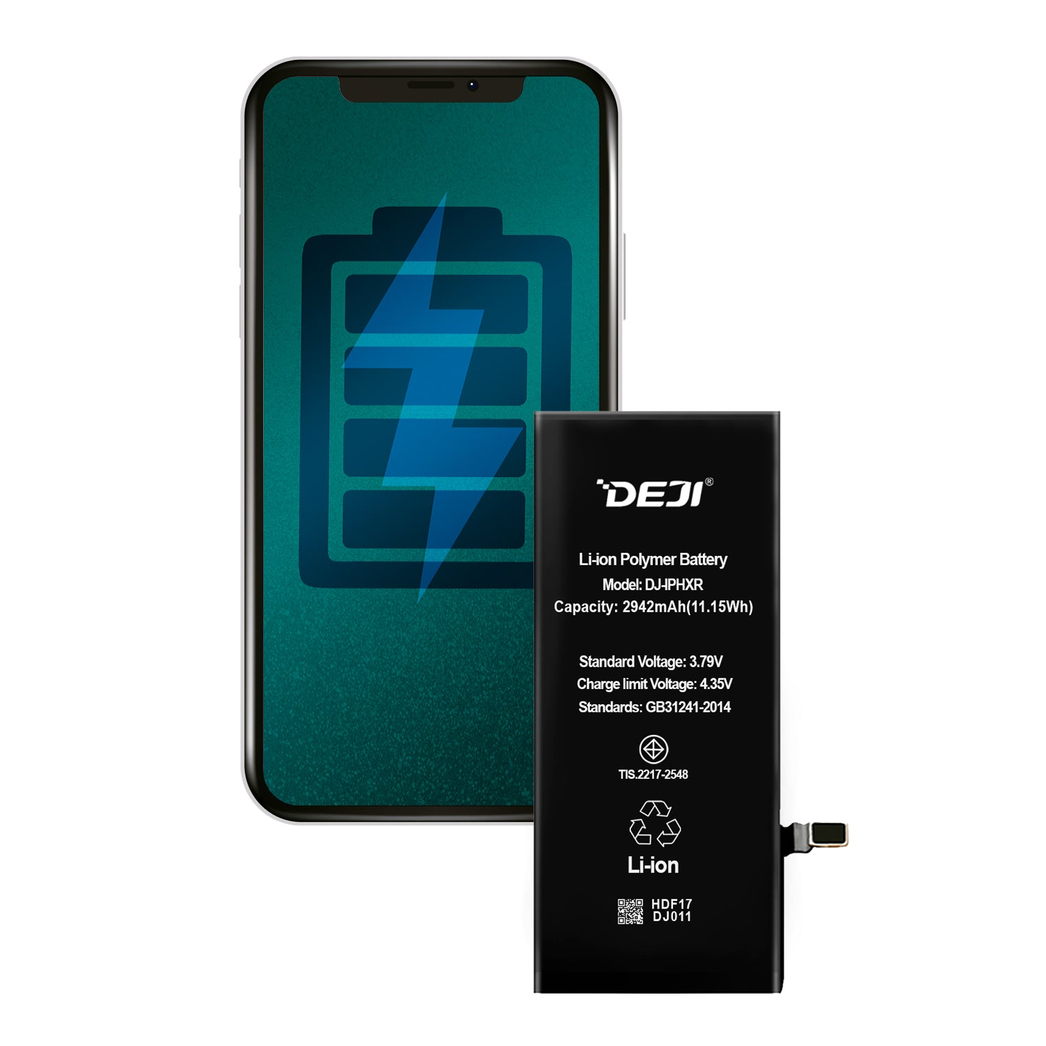 Bateria para Iphone XR DEJI IC Original Capacidad 2942mAh Maxima Duracion