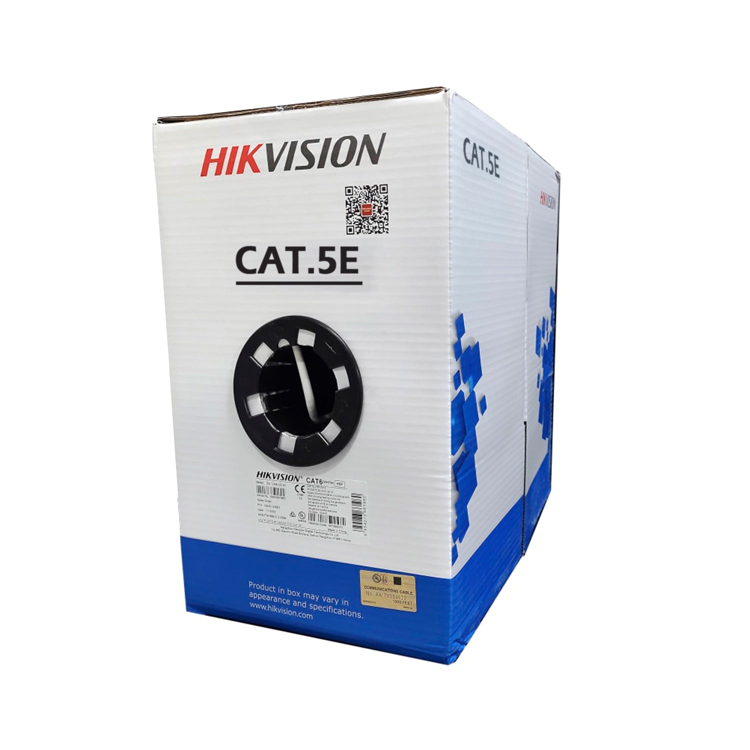 Cable de Red UTP Caja Hikvision Categoria 5E 305 metros 100% de Cobre Solido Alta Velocidad