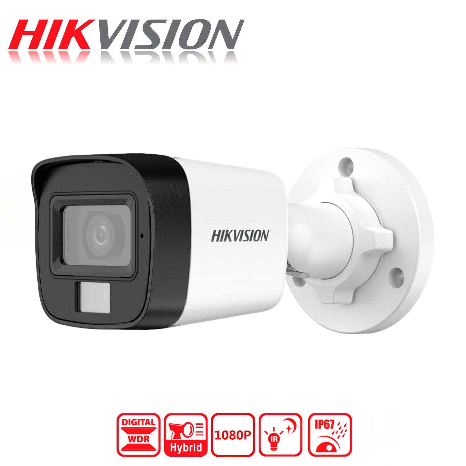 Camara de Seguridad Analoga Bala Hikvision Smart Hybrid Light 2MP 2.8MM IR20M WDR Proteccion IP67