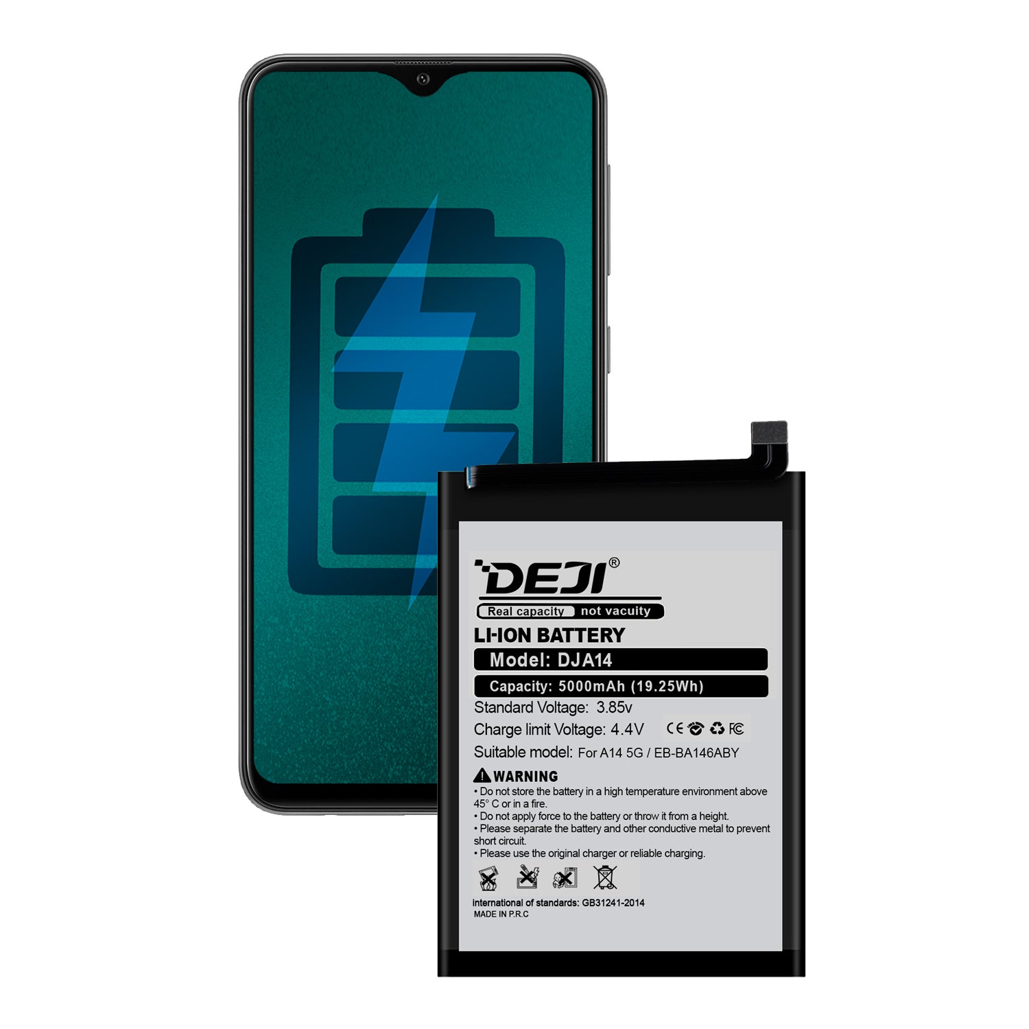 Bateria para Samsung A14 / 5G DEJI IC Original Capacidad 5000mAh Maxima Duracion