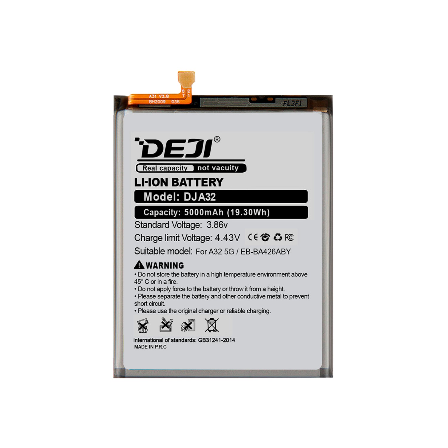 Bateria para Samsung A42 / A72 / A32 / 5G DEJI IC Original Capacidad 5000mAh Maxima Duracion