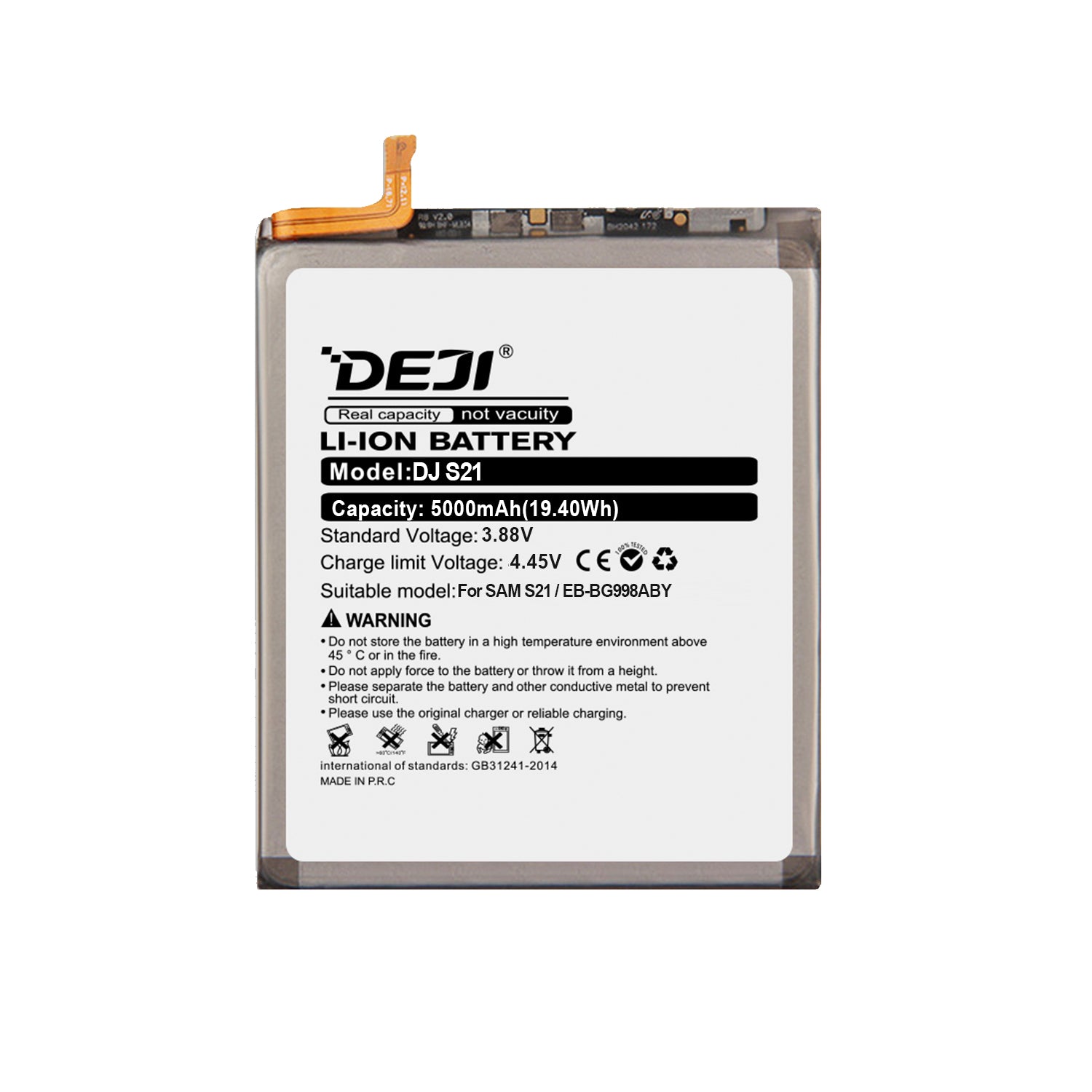 Bateria para Samsung S21 Ultra/S21 Ultra 5G DEJI IC Original Capacidad 5000mAh Maxima Duracion