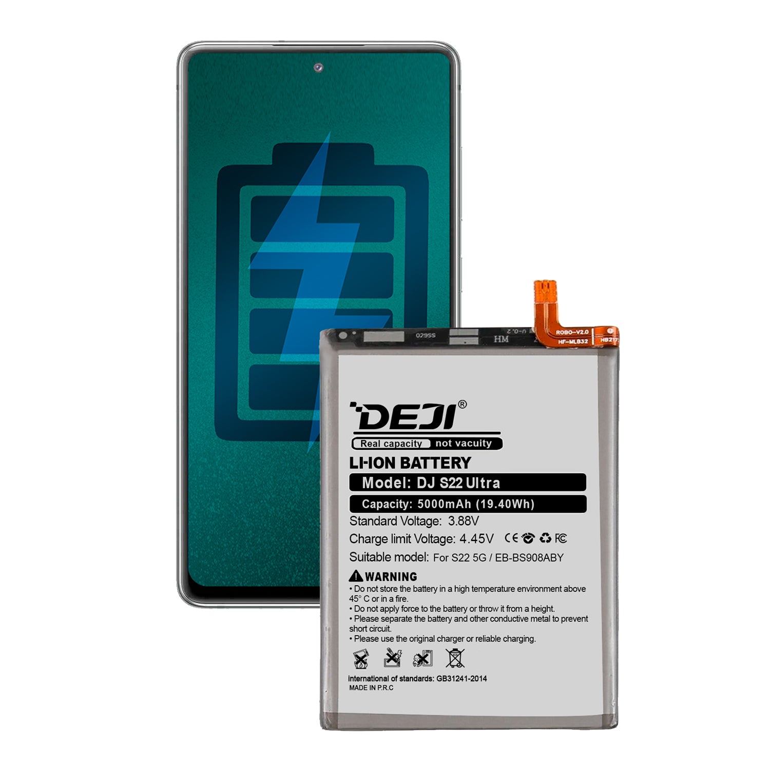 Bateria para Samsung S22 Ultra / 5G DEJI IC Original Capacidad 5000mAh Maxima Duracion