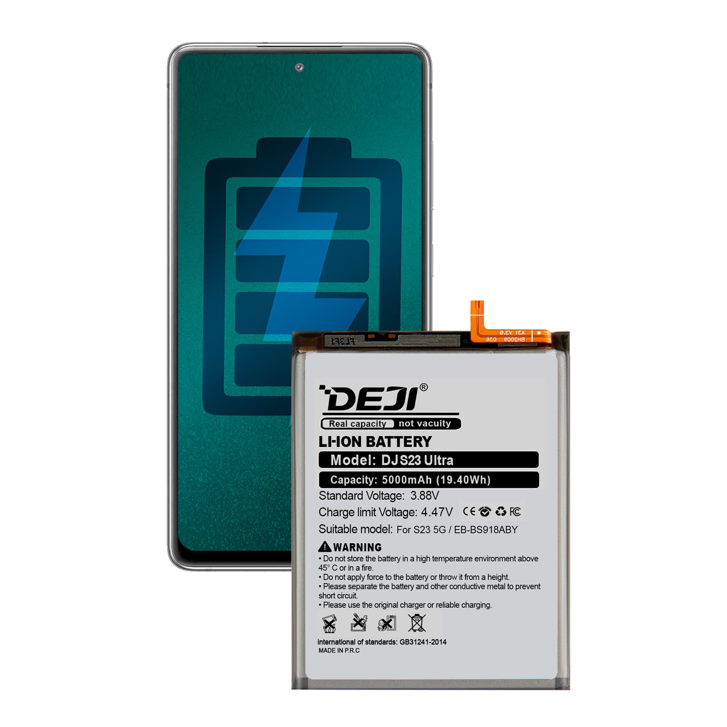 Bateria para Samsung S23 Ultra DEJI IC Original Capacidad 5000mAh Maxima Duracion