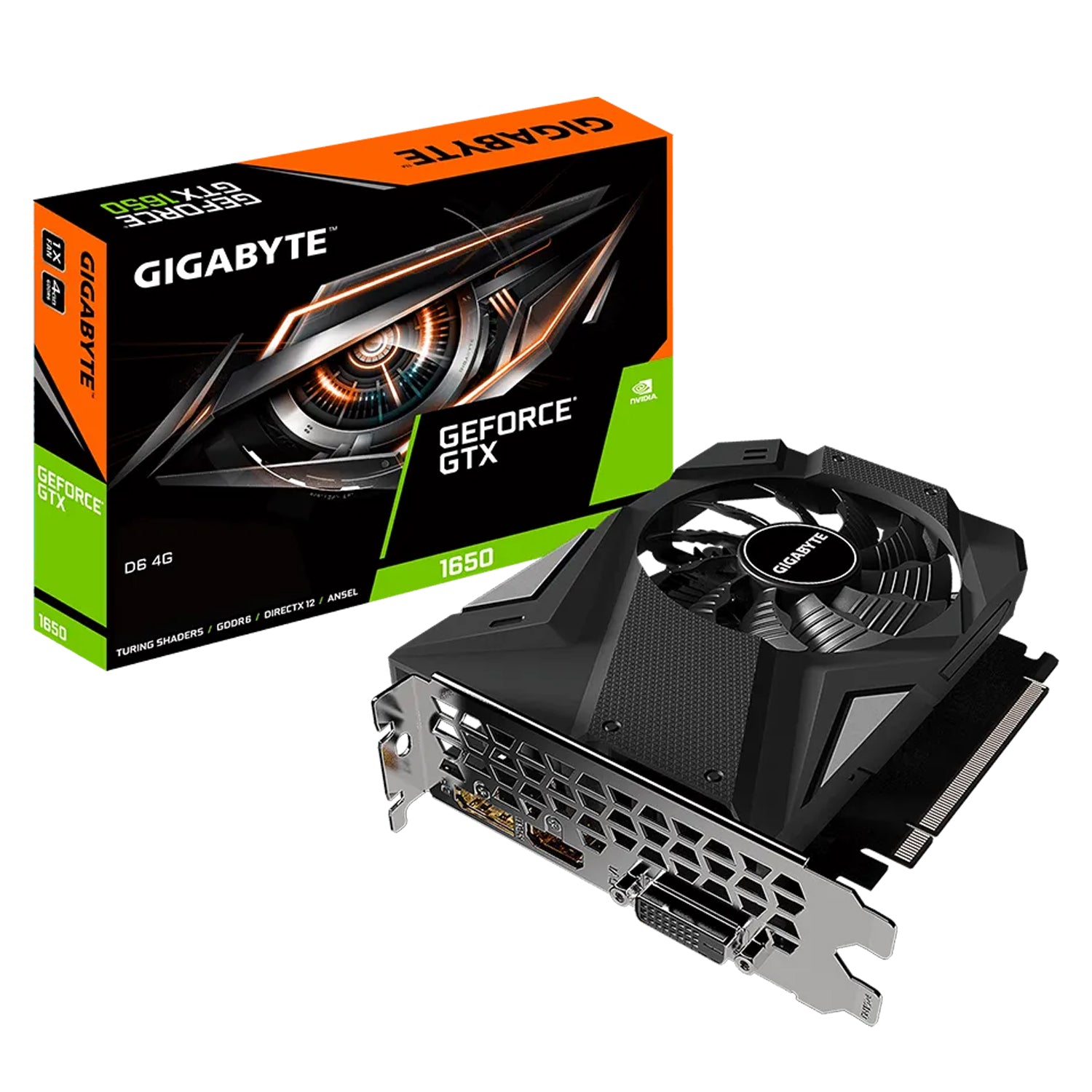 Tarjeta de Video Gigabyte Nvidia GeForce GTX 1650 Series GV-N1656D6-4GD VRAM 4GB 12000 MHz