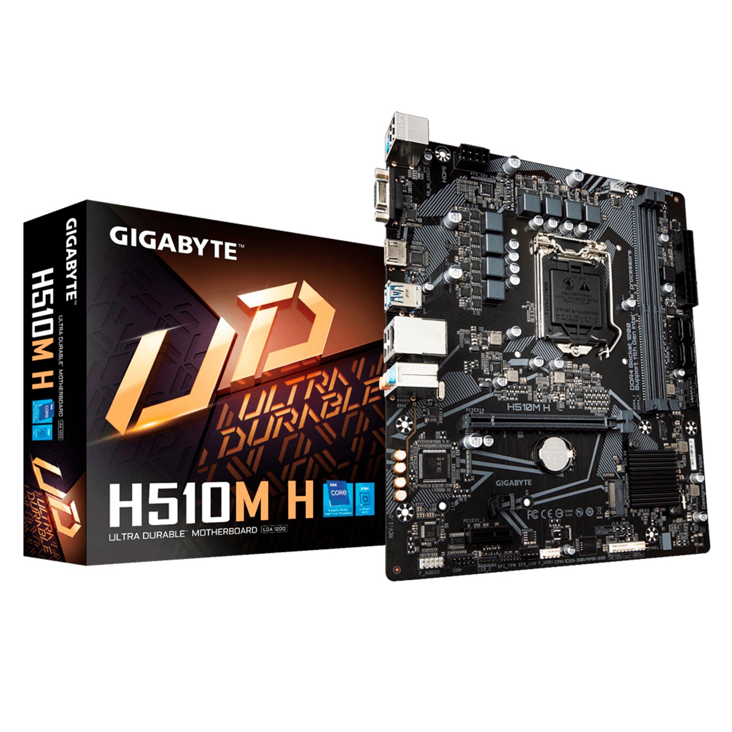 Placa Madre Gigabyte H510M H UTRA DURABLE Rev.1.0 PCIe 4.0 M.2 LGA1200 DDR4 Micro ATX [ H510MH ]