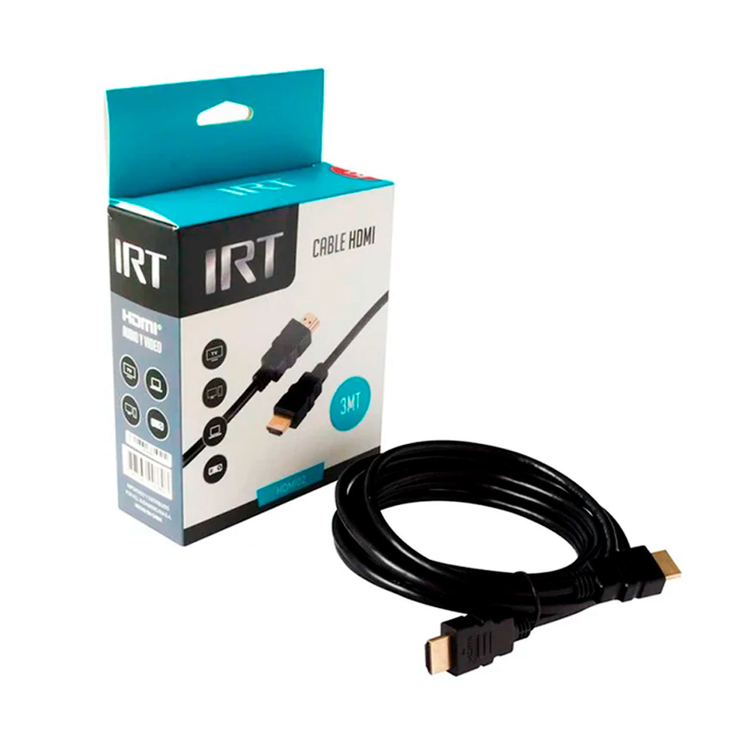 Cable HDMI 3mts Audio y Video FHD 1920x1080P 3D IRT HDMI02 | Lifemax