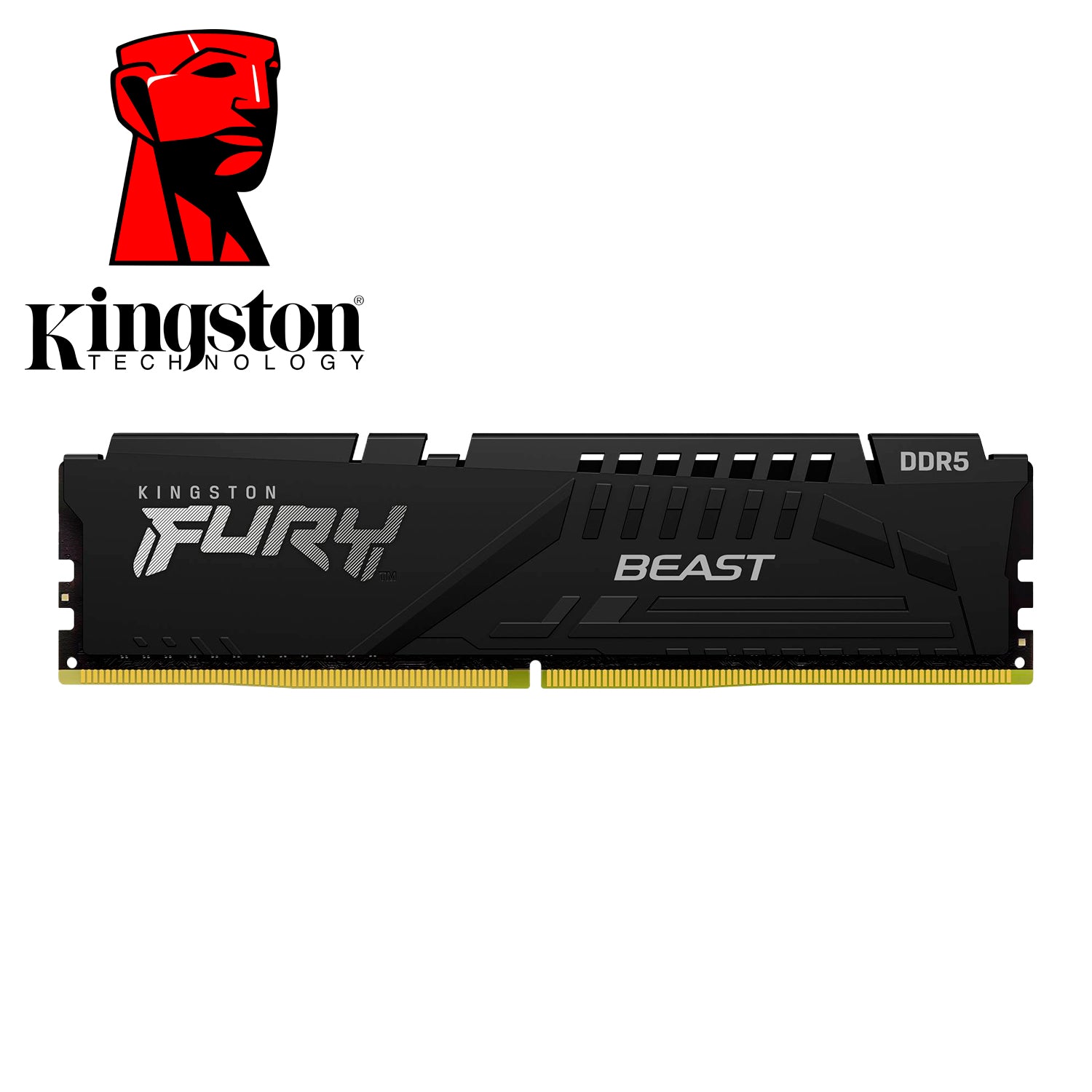 Memoria Ram Gamer PC Kingston Fury Beast 16GB DDR5-DIMM 5200MHz Pin 288 1.25V CL40 [ KF552C40BB-16 ]