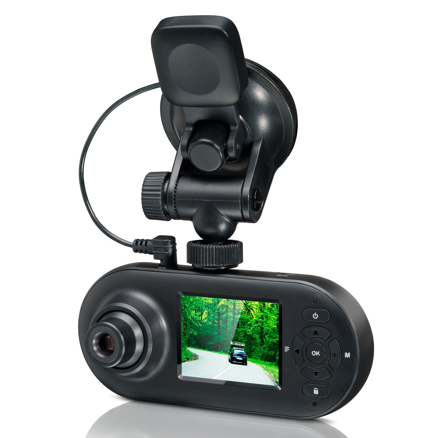 Camara para auto Dash Cam 2" LCD HD vista frontal + trasera WIFI GPS Micro SD MDC500GW | Lifemax