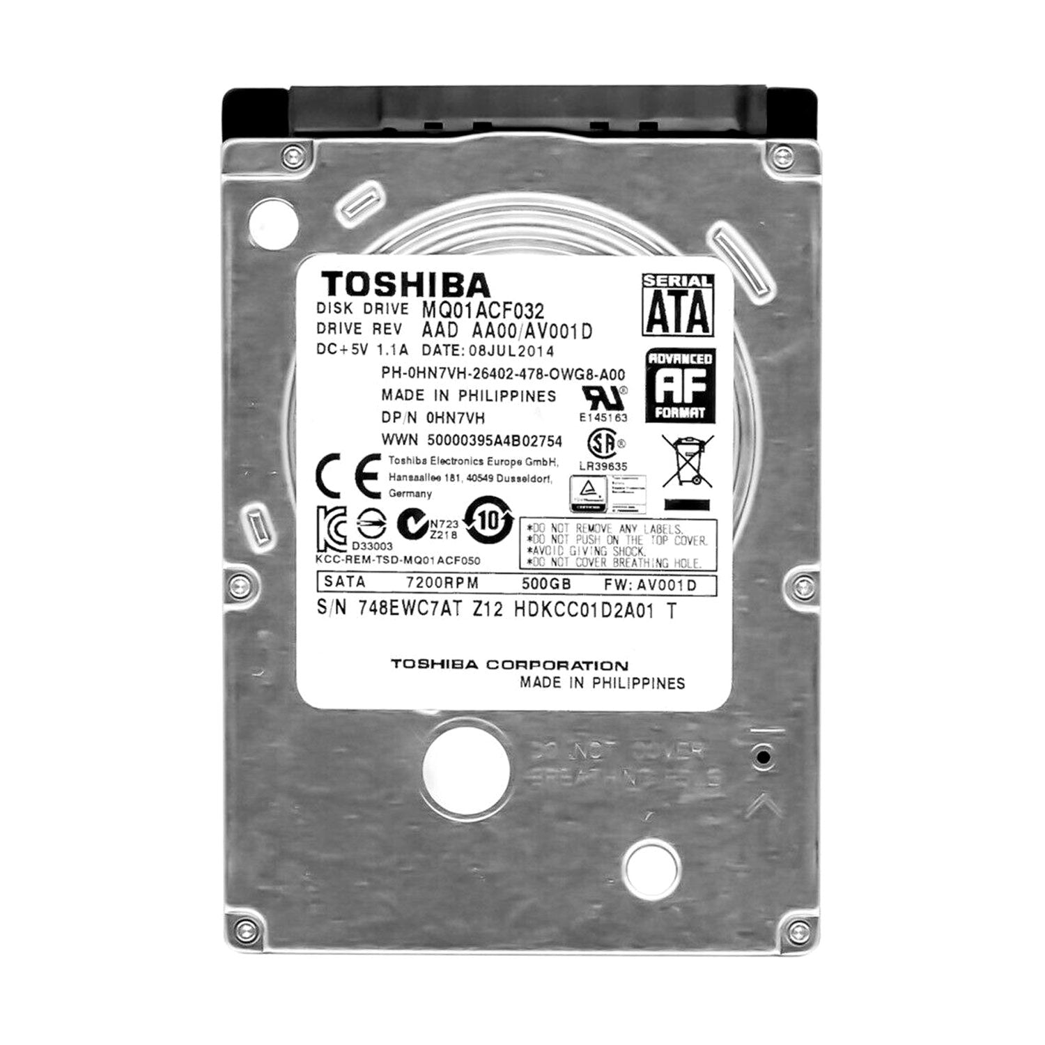 Discos Duro 500GB HDD Toshiba SATA MQ01ACF050 OPEN BOX | Lifemax