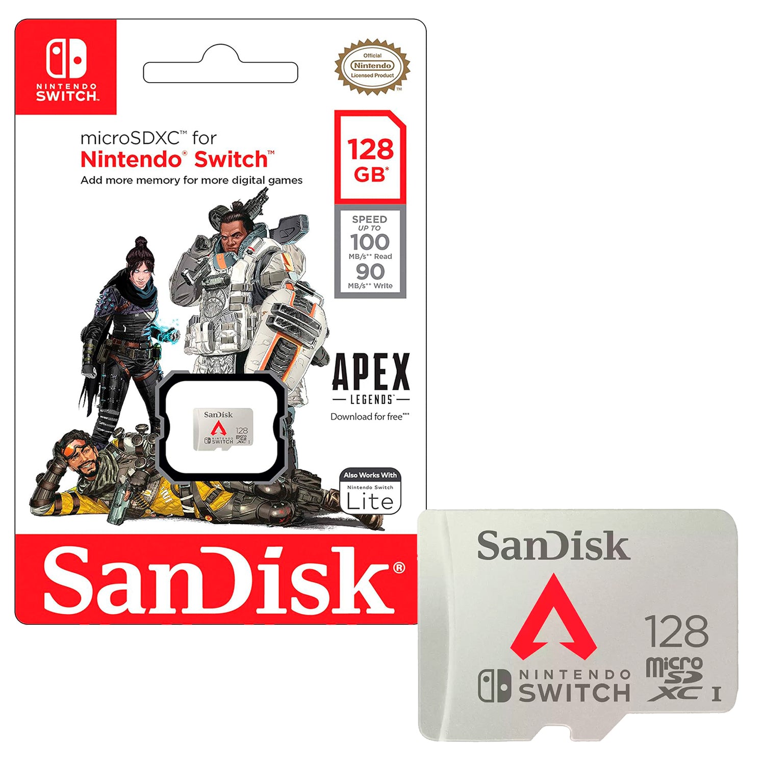 Tarjeta de Memoria MicroSDXC Nintendo Switch 128GB SanDisk Apex Legends UHS-I U3 4K 100MB/s