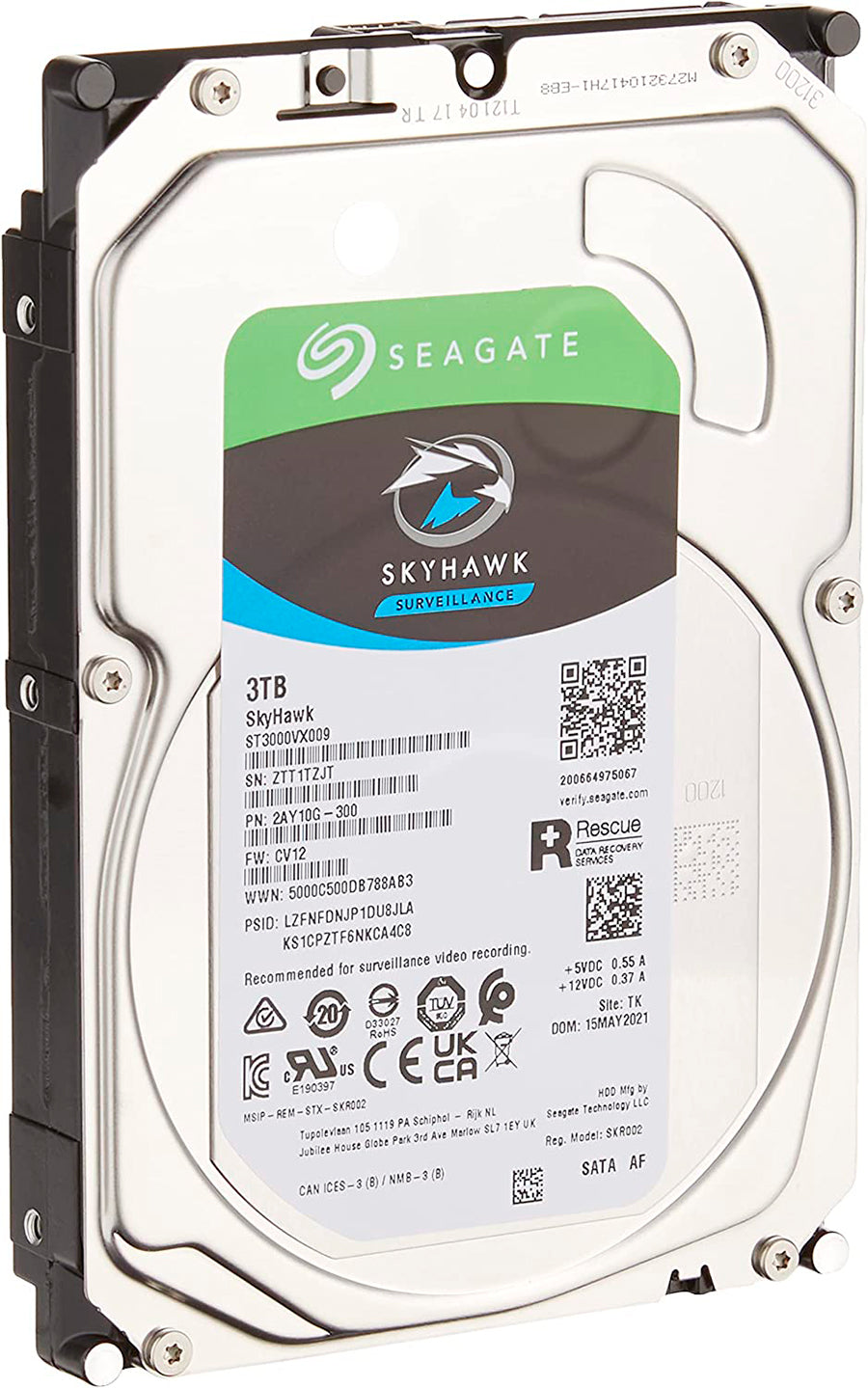 Disco Duro Seagate SkyHawk 3 TB 3.5in PC/DVR/NVR Vigilancia