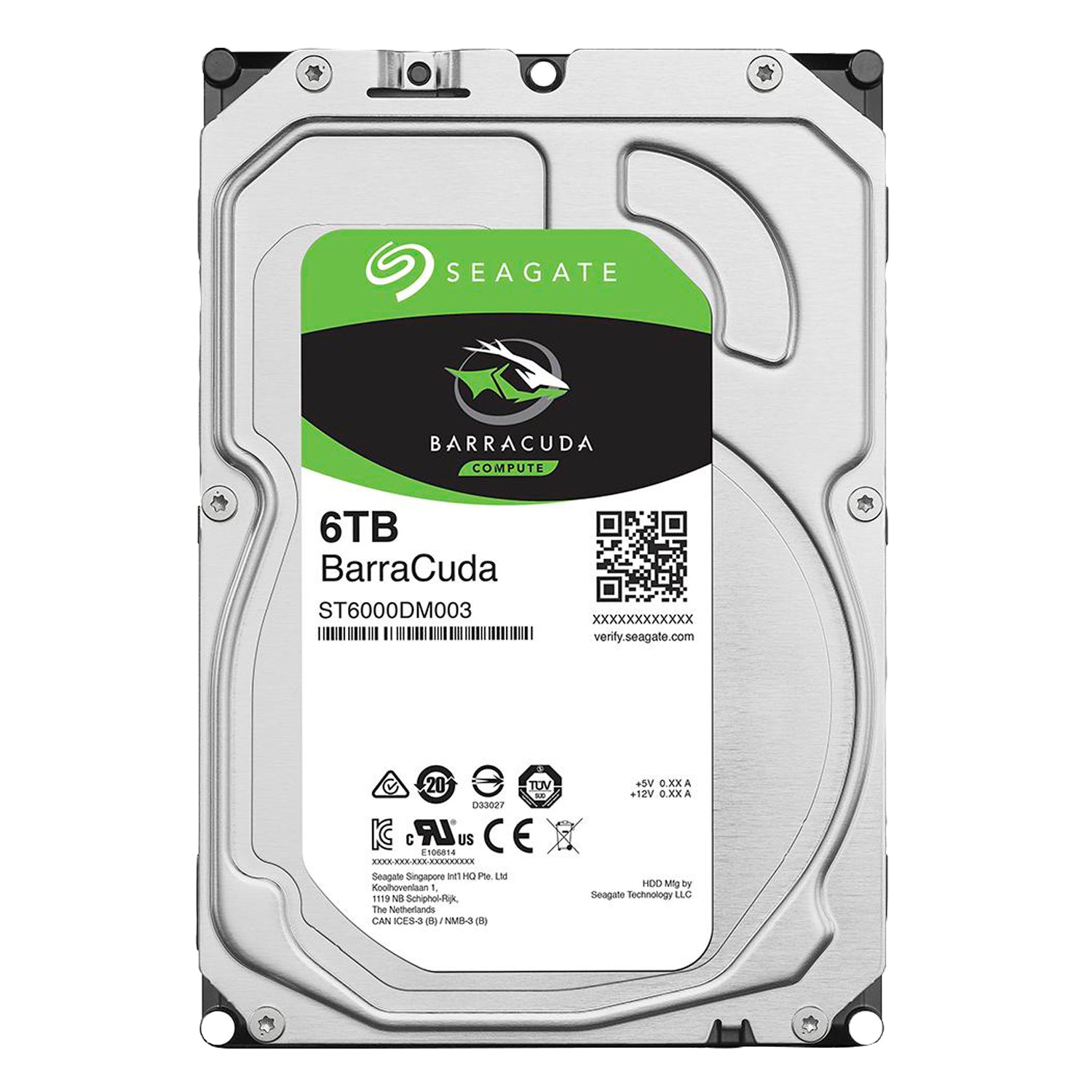 Disco Duro Interno Seagate Barracuda 6TB 3.5" SATA 3 5400Rpm Buffer 256MB PC/DVR/NVR [ ST6000DM003 ]