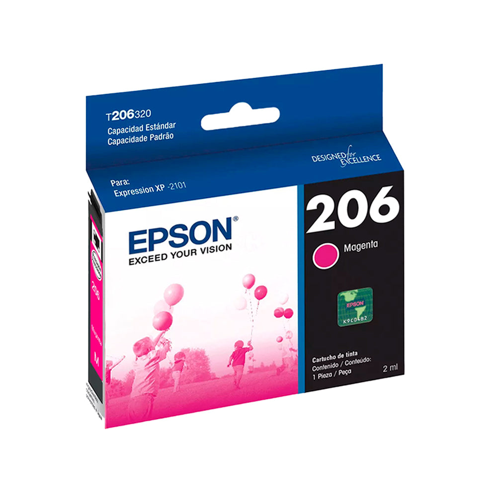 Cartuchos De Tinta Epson T206 Originales Funciona Con XP-2101