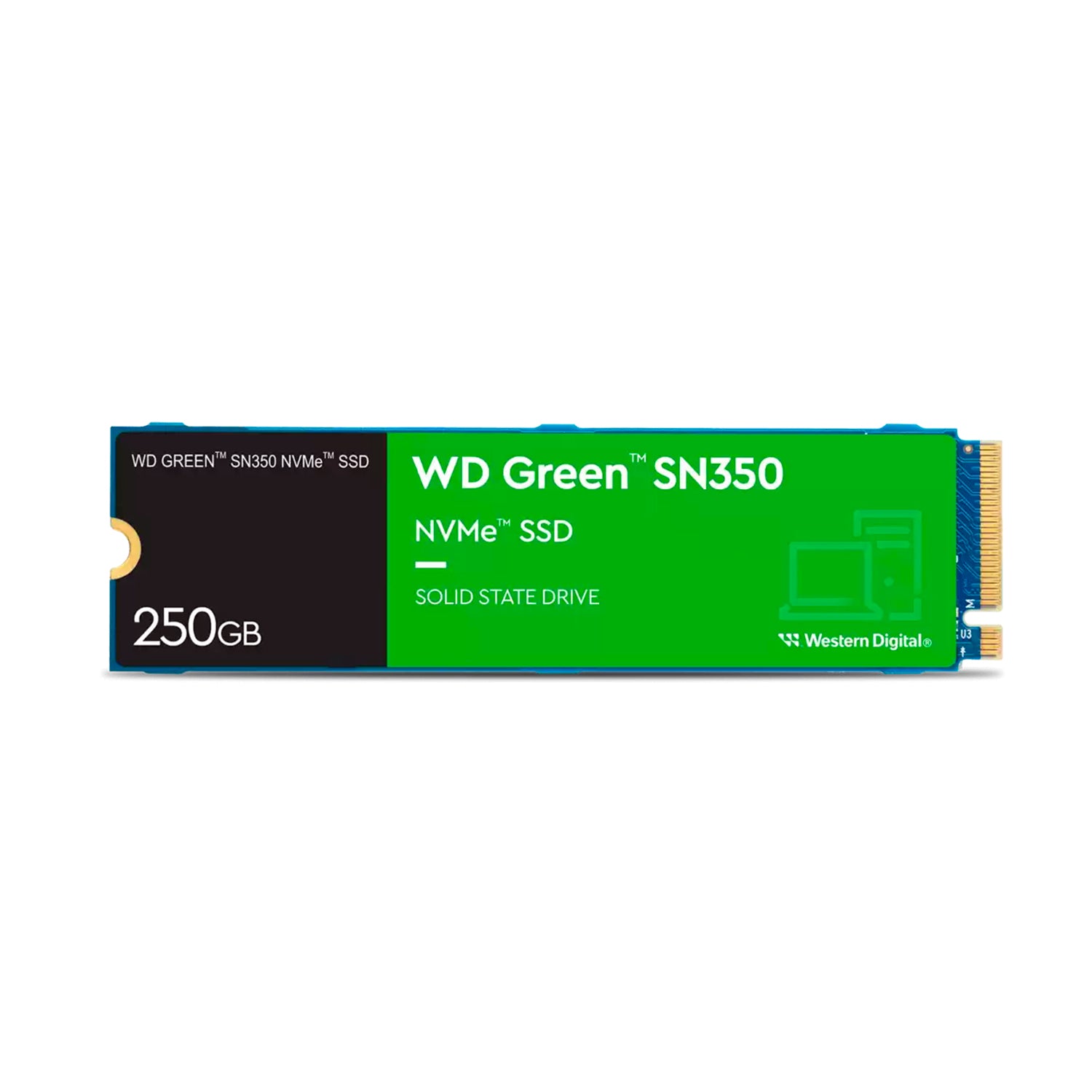 Disco Solido SSD interno WD Green SN350 250GB M.2 2280 PCIe 3.1 NVMe 2400MB/s [ WDS250G2G0C ]